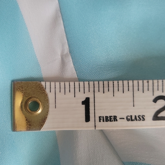 Vintage 50s 60s Blue White Striped Day Dress M - Picture 13 of 13